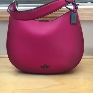 Coach burnished glovetanned leather bag.